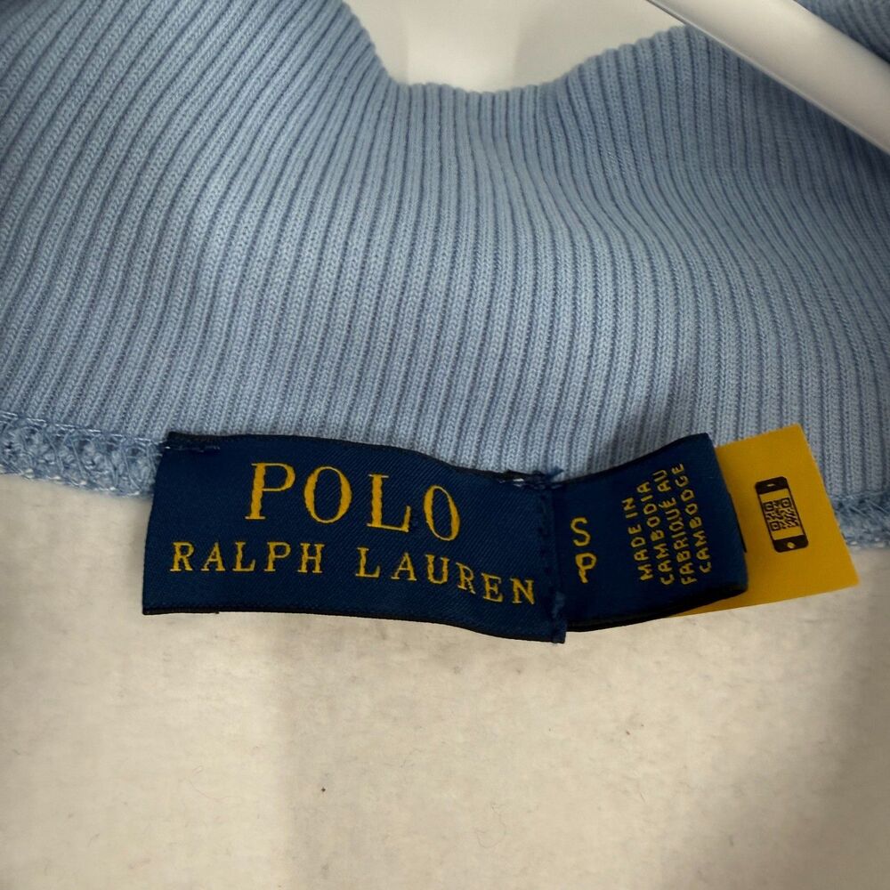 Polo Ralph Lauren Ombre Logo Fleece 1/4 Zip Pullover Sweatshirt Women Size S - Picture 8 of 12